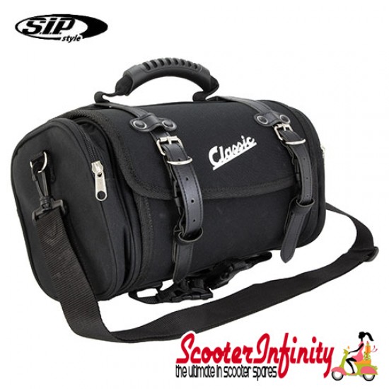 Case Top Box / Roll Bag Classic SIP Style - VESPA PX GTS/GT/GTV/LX LAMBRETTA (FITS TO ANY CARRIER) (10L) (Black) Case Top Box / Roll Bag Classic SIP Style - VESPA PX GTS/GT/GTV/LX LAMBRETTA (FITS TO ANY CARRIER) (10L) (Black)