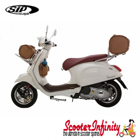 Case Top Box / Roll Bag Classic SIP Style - VESPA PX GTS/GT/GTV/LX LAMBRETTA (FITS TO ANY CARRIER) (35L) (Beige or Brown) Case Top Box / Roll Bag Classic SIP Style - VESPA PX GTS/GT/GTV/LX LAMBRETTA (FITS TO ANY CARRIER) (35L) (Beige or Brown)
