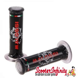 Handlebar Twist Grips MALOSSI (Black / 20/25mm / Without Opening at Handlebar End)