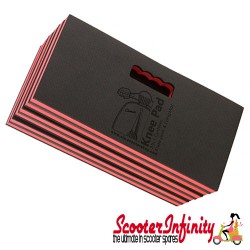 Knee Pad Floor Mat 3 in 1 (1210x420x30mm, Black / Red, Foam Eva) (Scooter, Vespa / Lambretta)