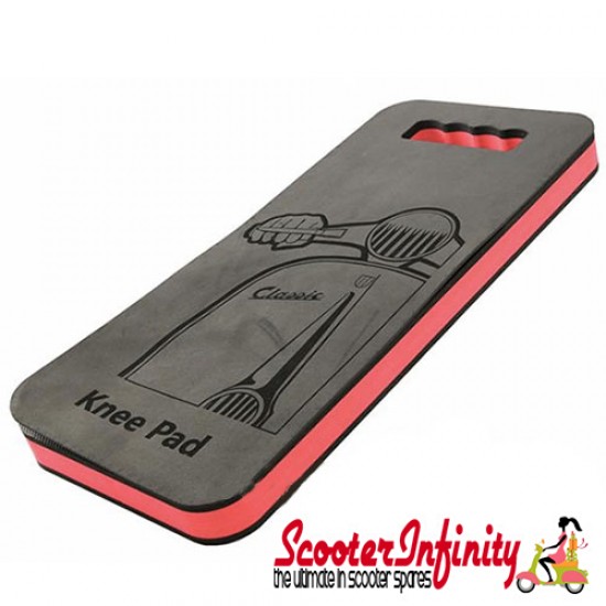 Knee Pad / Floor Mat Pad (435x195x30 mm, Black / Red, Foam Eva) (Scooter / Vespa / Lambretta)