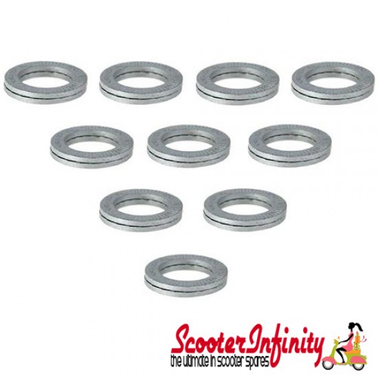 Nut Washer Locking Kit (NORD LOCK - M8 mm,  zinc plated, 1 peice) (For SIP Tubeless Wheel Rims) (Vespa / Lambretta)