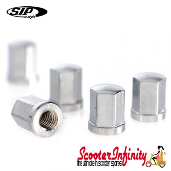 Nut Hexagonal (For SIP Tubeless Rim) (Silver Nut, x1) (Vespa or Lambretta) Nut Hexagonal (For SIP Tubeless Rim) (Silver Nut, x1) (Vespa or Lambretta)
