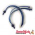 Handlebar End Streamers (Tassels) (Blue / White 180mm) (Universal Fitment)