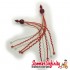 Handlebar End Streamers (Tassels) (Red / White 180mm Stars & Stripes) (Universal Fitment)