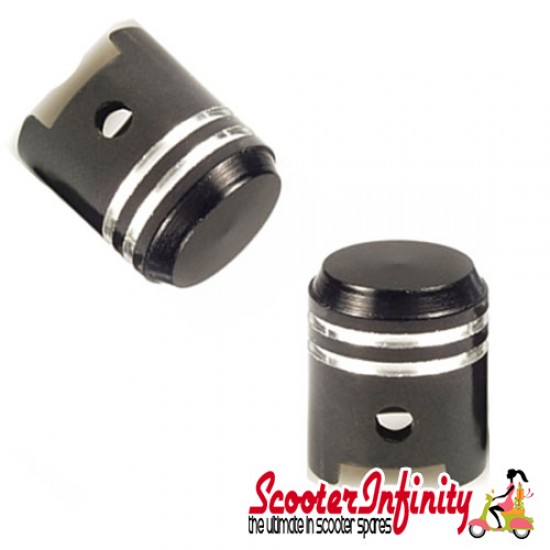 Tyre Valve Caps (Piston) (TNT Black)