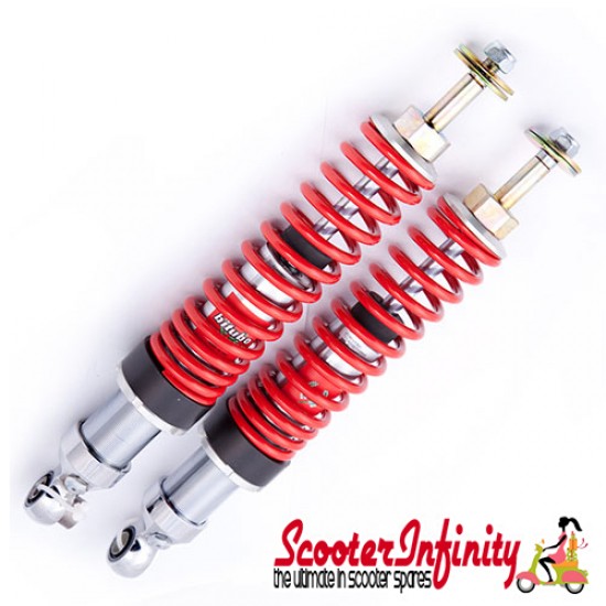 Shock Absorbers Rear (Pair) (Vespa GTS/GTS Super/GTV/GT) (Bitubo) (Red/Black)
