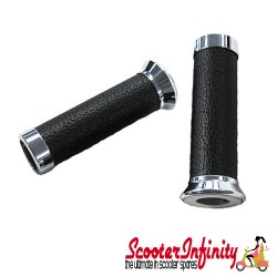 Handlebar Twist Grips GENUINE PIAGGIO Vespa GTS/GTS Super/GTV/GT (Black LEATHER) Handlebar Twist Grips GENUINE PIAGGIO Vespa GTS/GTS Super/GTV/GT (Black LEATHER)