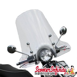 Flyscreen Windshield Faco Vespa GTS/GTS Super/GT (Clear) (upto 2022 models)