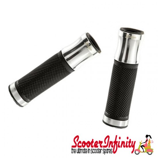 Handlebar Twist Grips Zelioni Vespa GTS/GTS Super/GTV/GT (Chrome) Handlebar Twist Grips Zelioni Vespa GTS/GTS Super/GTV/GT (Chrome)
