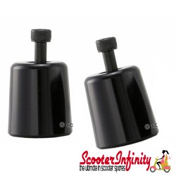 Handlebar Weights Vespa GTS (Black, include Screws) (Heavy Total Weight 120G)