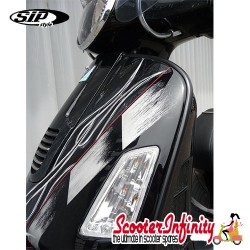 Beading / Trim Legshield (Black, Plastic) (LEFT & RIGHT) (Vespa GTS/GTS Super /GTV/GT 60/GT/GT L - upto 2018)