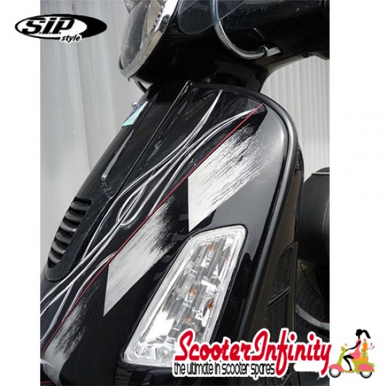 Beading / Trim Legshield (Black, Plastic) (LEFT & RIGHT) (Vespa GTS/GTS Super /GTV/GT 60/GT/GT L - upto 2018)