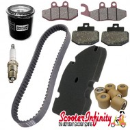 Maintenance Service Kit (Brakes, Belt, Filters, Rollers, Plug) (VESPA GTS/GTS Super/GTV - 300cc - upto 2018)