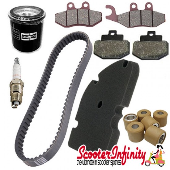 Maintenance Service Kit (Brakes, Belt, Filters, Rollers, Plug) (VESPA
