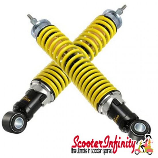 Shock Absorbers Rear (Pair) (Vespa GTS/GTS Super/GTV/GT upto 2013) (Pinasco) (Black/Yellow)