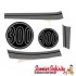 Sticker Decoration Trim for Vespa GTS Super 300 (black, Lucido 094,  grey/black, 5-parts)