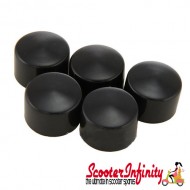 Wheel Nut / Stud Cover Vespa GTS Front/Rear (Black) (SET OF 5)