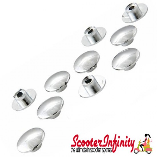 Wheel Nut / Stud Cover Vespa GTS (Chrome) (SET OF 10)