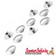 Wheel Nut / Stud Cover Vespa GTS (Chrome) (SET OF 10)