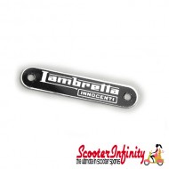 Badge Seat Lambretta Innocenti (Black) (Lambretta LI, LIS, SX, TV)