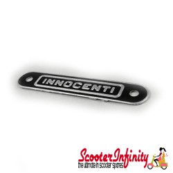 Badge Seat Innocenti (Black) (Lambretta LI, LIS, SX, TV)