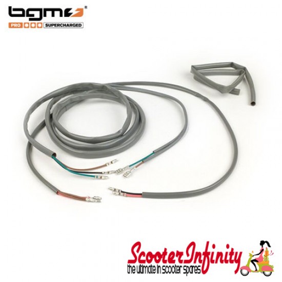Wiring Loom - BGM Pro - Electronic Ignition (Grey) (Lambretta LI, LIS, SX, TV (series 2-3), DL, GP)