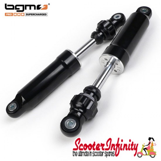Shock Absorber BGM Pro F16 Front Black (Lambretta LI, LIS, SX, TV (Series 2-3), DL, GP) Shock Absorber BGM Pro F16 Front Black (Lambretta LI, LIS, SX, TV (Series 2-3), DL, GP)