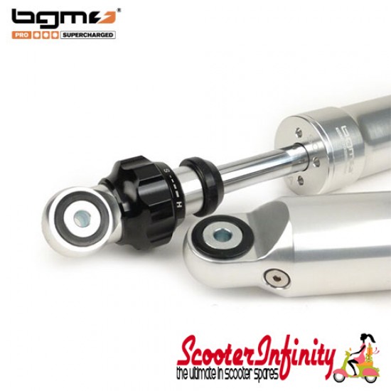 Shock Absorber BGM Pro F16 Front Silver Anodised (Lambretta LI, LIS, SX, TV (Series 2-3), DL, GP)