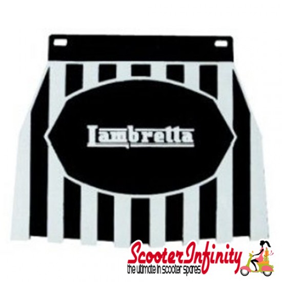 Mudflap Lambretta (Black Stripes) (Universal Lambretta Fitment) Mudflap Lambretta (Black Stripes) (Universal Lambretta Fitment)