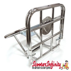 Carrier/Rack Rear Folding (Spare Wheel Holder) (Chrome) (Lambretta GP, LI, SX, TV)