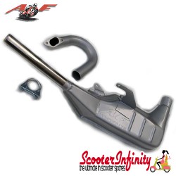 Exhaust AF Clubman VW 42mm (Silver) (Lambretta LI, SX, TV, GP) (Won't fit Series 1 or 2)