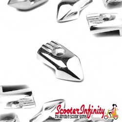 End Caps Footboard Floorboard Ribbed Chrome (Set of 8) (Lambretta)