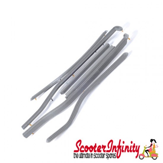 Footboard Strip Set CASA (Grey) (6 Piece Set) (Lambretta - LI, SX, TV)