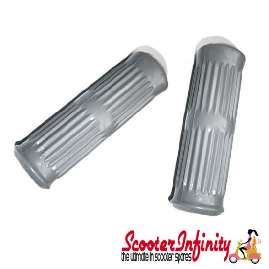 Handlebar Twist Grips Lambretta (Grey) (LI, SX, TV S3)