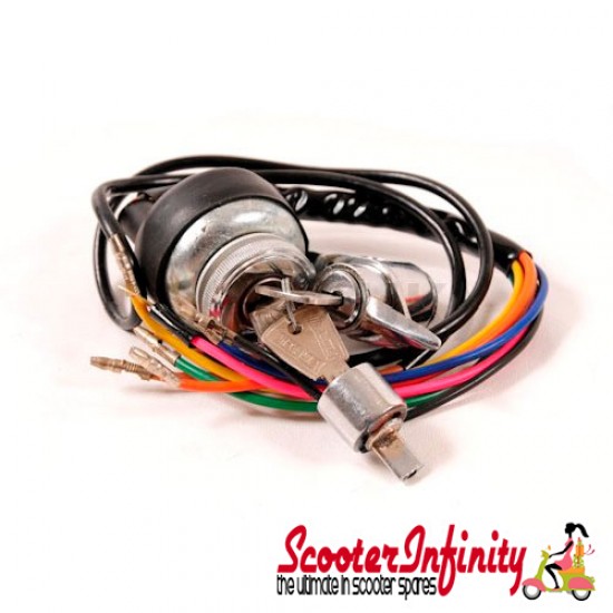Switch Ignition AC (Models without Battery) (Without Toolbox Lock) (Lambretta)