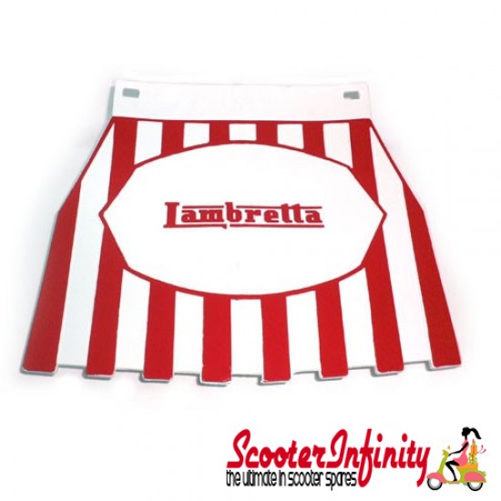 Mudflap Lambretta (Red Stripes) (Universal Lambretta Fitment)