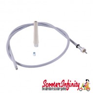 Cable Speedo Complete (For Italian Speedos) (Grey) Lambretta (LI, SX, TV - Series 3) Cable Speedo Complete (For Italian Speedos) (Grey) Lambretta (LI, SX, TV - Series 3)