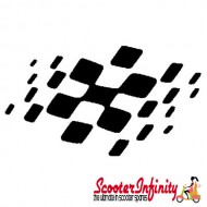 Badge Sticker GP (FLAG) (BLACK) (Lambretta GP) Badge Sticker GP (FLAG) (BLACK) (Lambretta GP)