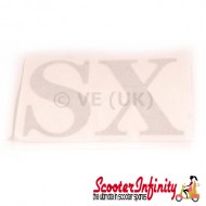 Badge Sticker SX (For Mod Flyscreen) (GOLD) (Lambretta SX)