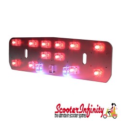 Rear Light Taillight LED for Lambretta 12V (LI (Series 1-2, till 1960), TV (Series 1-2, till 1960)) Rear Light Taillight LED for Lambretta 12V (LI (Series 1-2, till 1960), TV (Series 1-2, till 1960))