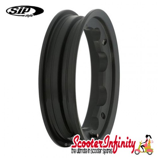 Wheel Rim Tubeless SIP Matt Black (aluminium, KBA 50164, valve premounted) (2.10x10) (Lambretta)