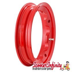 Wheel Rim Tubeless SIP Red (aluminium, KBA 50164, valve premounted) (2.10x10) (Lambretta)