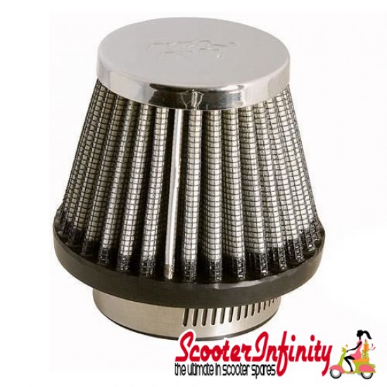 Air Filter (Chrome, Cone, Tapered) (54mm) (Vespa & Lambretta)