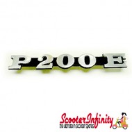 Badge Sidepanel P200E Black/Aluminium (Vespa) (P200E)