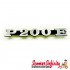 Badge Sidepanel P200E Black/Aluminium (Vespa) (P200E)