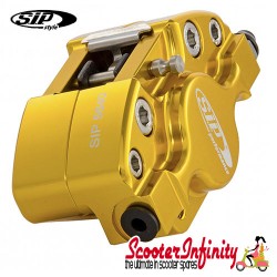 Brake Caliper SIP (Aluminium, Anodised Gold) (Grimeca,`98/MY, front, LML, Vespa PX, T5, T5 Classic) (MMW Rear)