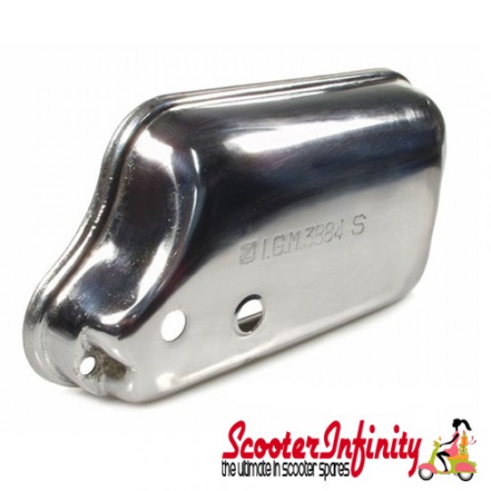 Carburettor Casing Cover Chrome (Without Oil Pump) (Vespa 125 VNB-TS/150 VBA -Super/Rally/P80-150X/P200E /PX80-200E/Lusso/T5 )