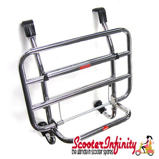 Carrier/Rack Front Faco (Chrome) (Vespa P, PX, PK, Rally, T5)