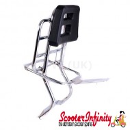 Carrier/Rack Rear FACO 2in1 (Chrome) (Vespa P, PX, T5 Classic)